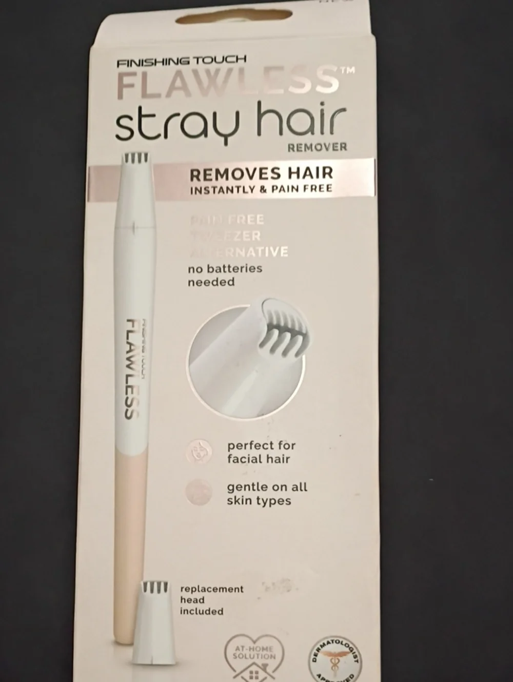 Flawless Stray Hair Remover - White & Tan Facial Hair Tool